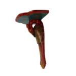 Artisan-Crafted Multicolor Peacock Design Wooden Wall Shelf