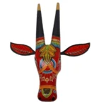 Handcrafted Wooden Cow Head Wall Hanging