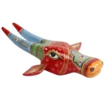 Vintage Style Wooden Cow Head Wall Hanging