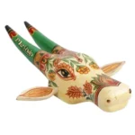 Ethnic Handcrafted Wooden Cow Head Wall Décor