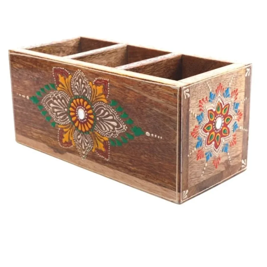 Untitled design (49) (1) Handcrafted Mango Wood Knife & Spoon Organizer - Image 1