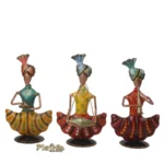 Iron Multi Color Decorative Sardar Ji Musician Set of 3