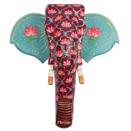 Artisan-Crafted Multicolor Elephant Face Wall Décor